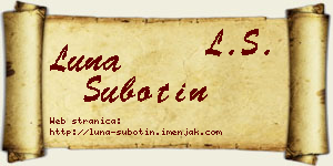 Luna Subotin vizit kartica